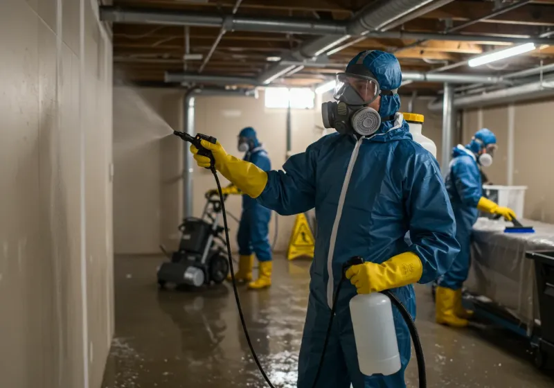 Basement Sanitization and Antimicrobial Treatment process in Townsend, MT