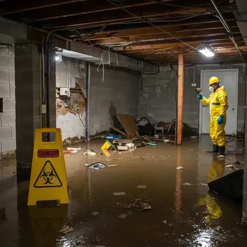 Flooded Basement Electrical Hazard in Townsend, MT Property